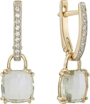 

Aloris earrings with amethyst and cubic zirconia in red gold