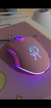 Ratón óptico retroiluminado de color rosa para ordenador, Mouse silencioso con cable, moda Sailor Moon, 2400DPI