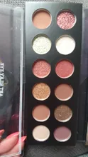 HOJO-paleta de sombra de ojos, 12 colores Nude, brillante, mate, resistente al agua, fácil de llevar, pigmento brillante, sombra de ojos en polvo, maquillaje de belleza