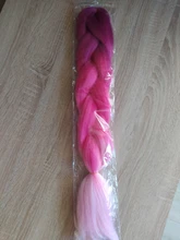 Feilimei-extensiones de cabello trenzado con degradado, trenzas sintéticas Jumbo resistentes al calor, 100g/Ud, 24 pulgadas, verde/gris/morado/azul/negro
