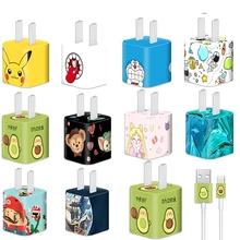 IPhone charger sticker for iPhone 11 Xs XR 6 7 8plus cute cartoon sticker charging cable accessories fashion protection sticker IPhone charger sticker for iPhone 11 Xs XR 6 7 8plus cute cartoon sticker charging cable accessories fashion protection sticker
