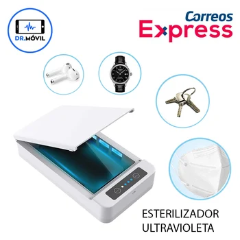 

Esterilizador Ultravioleta Desinfectante para móvil, mascarilla, llaves, reloj, joyas.. - Envío desde España