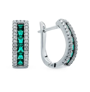 

Silver earrings with cubic zirconia sunlight sample 925