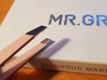 MR.GREEN-Pinzas para cejas, extractor de pelo fino de Belleza del cabello de colores, pinzas para cejas inclinadas de acero inoxidable, herramientas de maquillaje para eliminación
