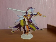 Genshin-figura de Anime de impacto Diluc Venti Klee Keqing Qiqi, soporte acrílico, modelo de placa, decoración de escritorio, señal de pie, llavero de ventilador, regalos