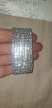 Pulsera elástica con diamantes de imitación de cristal para mujer, brazalete de oro ostentoso, joyería nupcial para boda, 4/5/8 filas