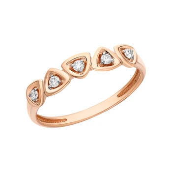 

Gold ring with diamonds sunlight sample 585