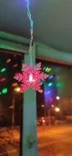 Led-String-Lights Christmas-Snowflakes Holiday Party Waterproof Connectable Wave