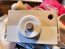 Bonita cámara de juguete de madera para Bebé y Niño, accesorio de fotografía de decoración, juguete educativo para niños, regalos de cumpleaños y Navidad