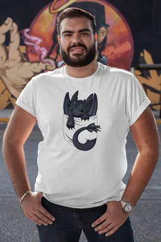 

Angemiel Wear Baby Dragon White Men 'S Cotton Big Size T-Shirt