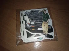 Pegatinas iniciales D para ordenador portátil, 10/30/50 Uds., bricolaje, nevera, guitarra, equipaje, monopatín, teléfono, bicicleta, impermeable, pegatina de Graffiti, juguetes para niños