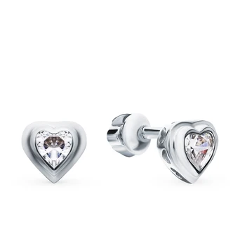 

Silver earrings with cubic zirconia sunlight