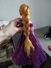 Muñecas de princesa Rapunzel para niños, conjunto para niñas, cuerpo móvil, belleza, largo y grueso pelo rubio, 30CM