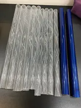 Tubería acrílica transparente de 20/25/32/40mm, tubo de vidrio orgánico de 48 a 50cm de longitud, accesorios de tuberías de riego para acuario y jardín