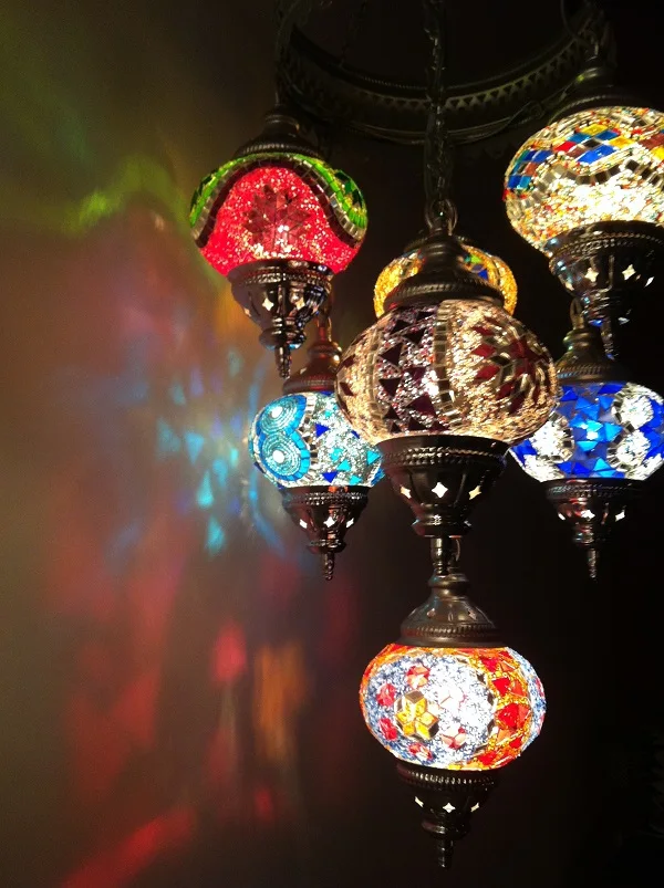7 шаров, Турецкая мозаичная люстра ручной работы купить в OCHA.RU
