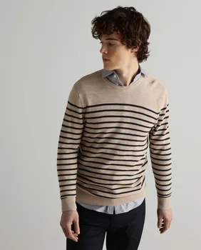 

Men's Jersey ecru neck box