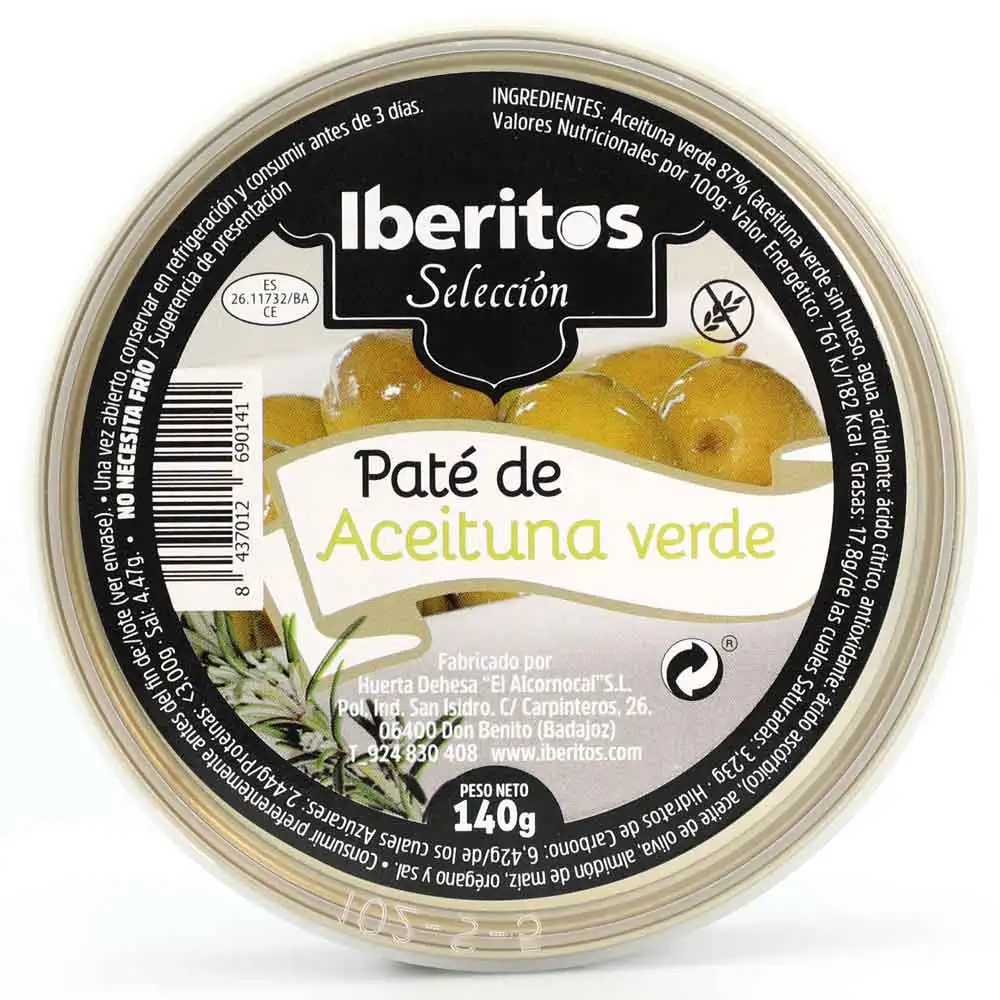 IBERITOS 140 G green olive Pate afbeelding