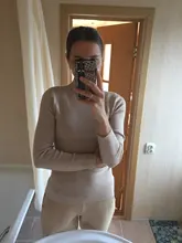 Cashmere Sweater Turtleneck Long-Sleeve Winter Pullovers Knitted Basic WOTWOY Autumn