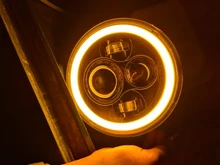 CO LIGHT 7 pulgadas faros LED de circulación diurna Hi/Lo haz 50W 30W Halo anillo de ámbar Ojo de ángel para Niva de Lada Offroad 4x4 UAZ 12V 24V