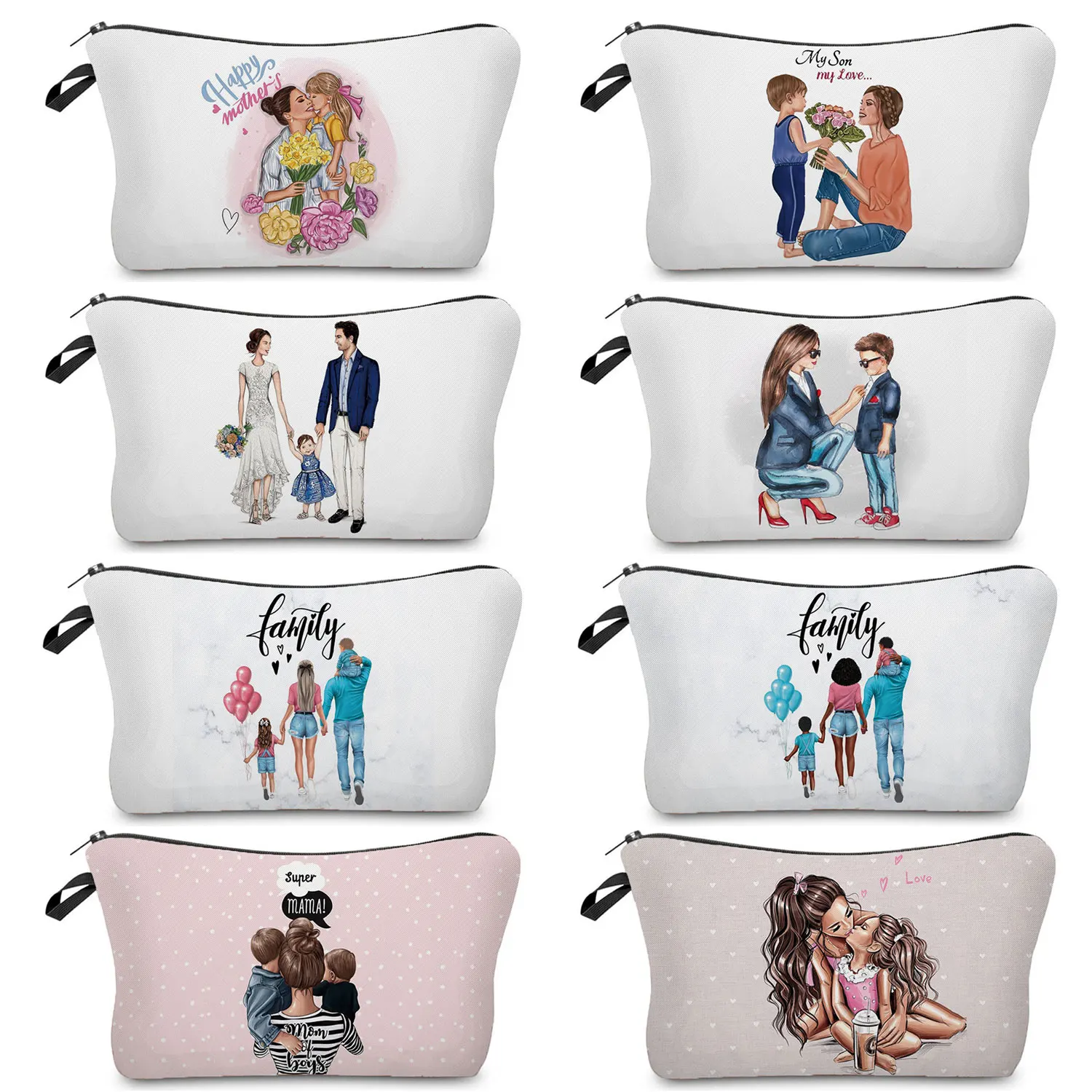 

Косметичка для женщин Pretty Mom с малышом, модная дамская сумочка для косметики, дорожная косметичка для девочек, держатель для помады