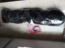 Coleta ondulada de cuerpo largo vigoroso para mujer, extensión de cabello sintético, Clip en peluca, cabello falso negro