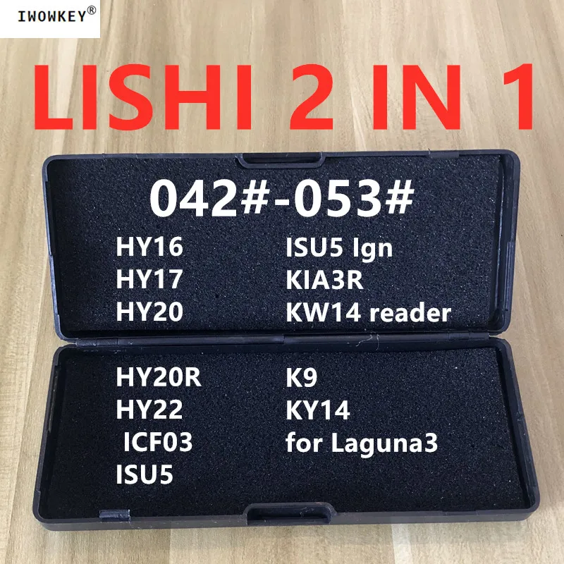 

LiShi 2 in 1 Locksmith Tools 042-053# HY16 HY17 HY20 HY20R KIA3R KW14 K9 KY14 HY22 ICF03 ISU5 for Laguna 3 for dropshipping