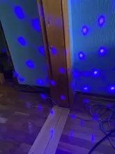 Bola de discoteca giratoria para fiesta, luz de fiesta giratoria activada por sonido, iluminación RGB 3LED de 3W para Navidad, boda, eventos, ángulo de haz, color negro con funda transparente