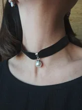 Gargantilla de encaje de terciopelo hecha a mano para mujer, Collar Vintage para mujer, Collar de Torques, joyería de cuello negro bohemio Stretch Yin Yang, abalorio gótico Punk