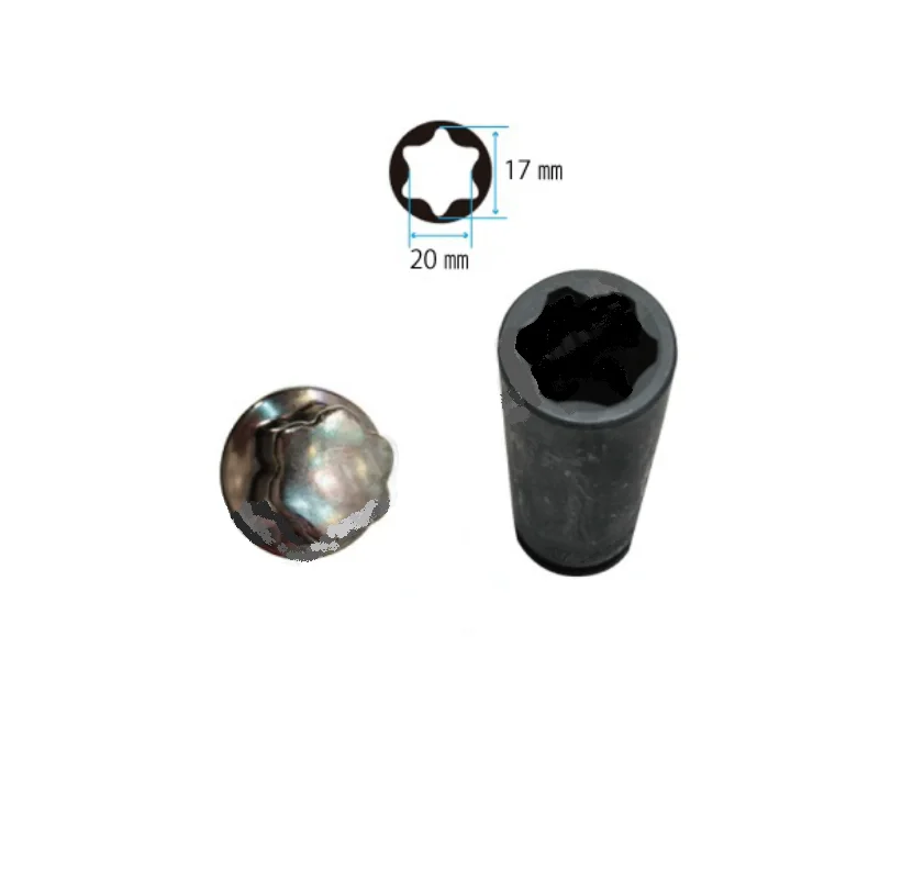 Head 1/2 "* 17mm. High impact for wheel nuts Mercedes 000 990 5407
