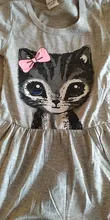 TANGUOANT-vestido con estampado de gato para niña, ropa gris para niña, ropa para niño de 0 a 8 años, novedad de verano, gran oferta