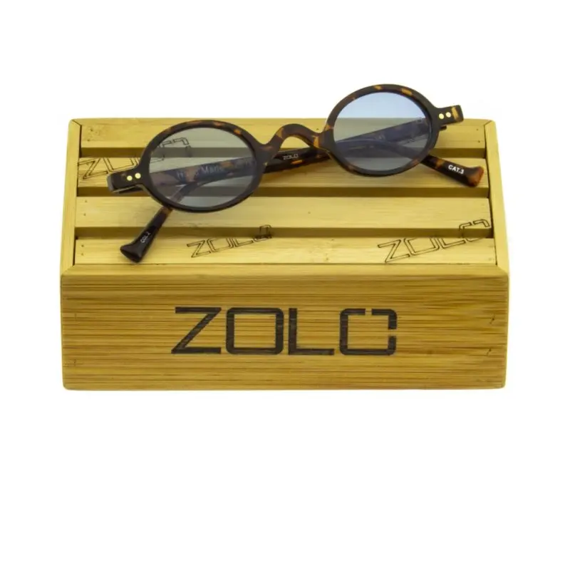 Zolo eyewear 97575 c2 brown/blue retro round sunglasses