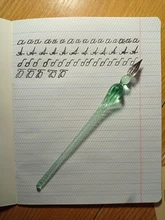 Uds paquete seguro de vidrio Vintage Dip inmersión sostenedor de la pluma firma de tinta plumas fuente de cristal hecho a mano Dip pluma fuente