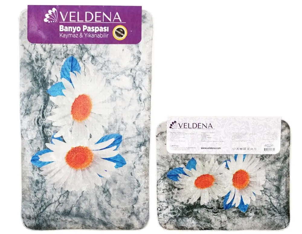 Veldana 3D цифровая печать двойной коврик для ванной набор