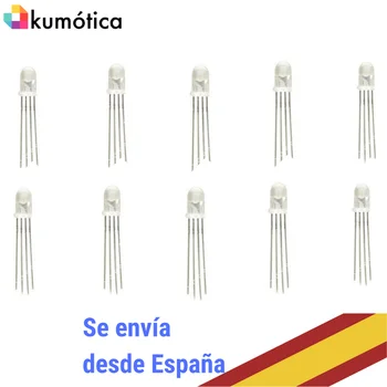 

Pack of 10 5mm RGB color led diodes common cathode for your Arduino electronic and robotic projects