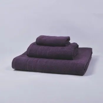 

Towel Set eggplant plain cotton 100%