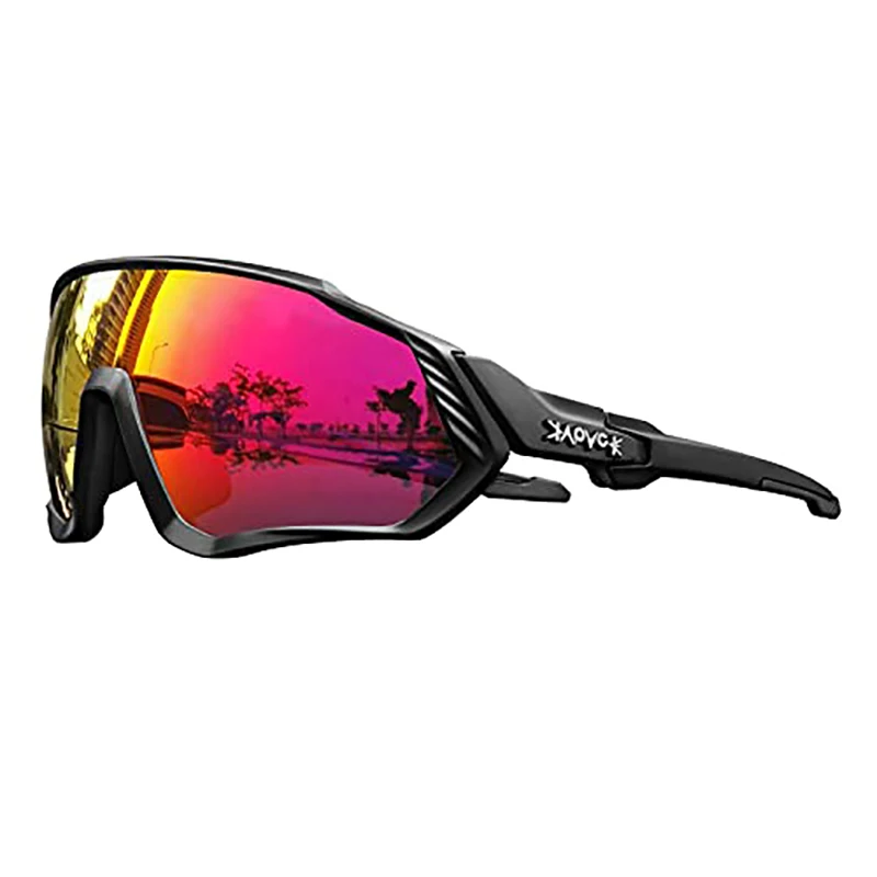 Sunglasses Red Black Mountain Bike Sun Glasses Cyclocross Triathlon Snowboard 