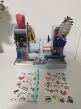 Accesorios de escritorio de gran capacidad, caja de almacenamiento para bolígrafos, organizador de escritorio, estuche de soporte, papelería para escuela y oficina