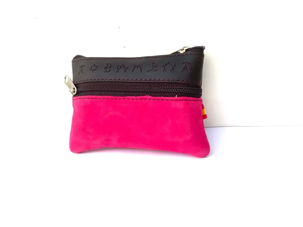 Monedero cuero y ante ganaderías capote marrón compartimentos todo hombre mujer regalo taurino|Monederos| - AliExpress