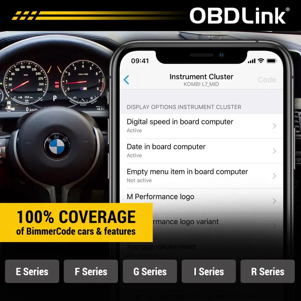 OBDLink-adaptador OBD2 CX Bimmercode para BMW/Mini, Bluetooth 5,1 BLE, funciona con iPhone/iOS y Android, codificación de coche, OBD II