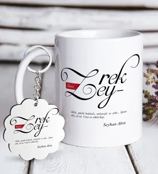 

Personalized Mânâ Zeyrek White Mug and Keychain Gift Set