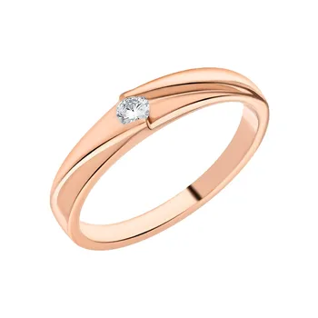 

Gold ring with diamonds sunlight sample 585