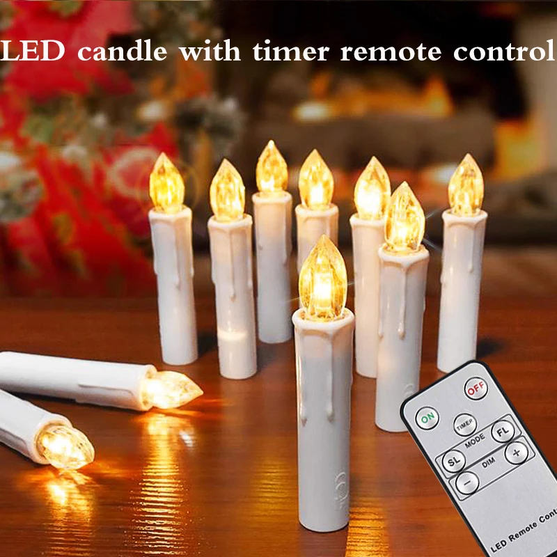 led ，velas navideñas decorativas, vela eléctrica con llama parpadeante con temporizador remoto, decoración navidad 2023 velas de luz regalo invitados,vela cumpleaños luces led a pilas,vela electrica - AliExpress Mobile