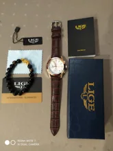 LIGE-Reloj analógico con correa de cuero para hombre, cronógrafo a la moda, de lujo superior, de cuero premium, impermeable, para deporte, nuevo, 2020