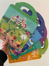 Pegatinas para niños, libros, escenas reutilizables, juego de rompecabezas, pegatinas de dibujos animados, Juguetes Educativos de aprendizaje para niños, regalo