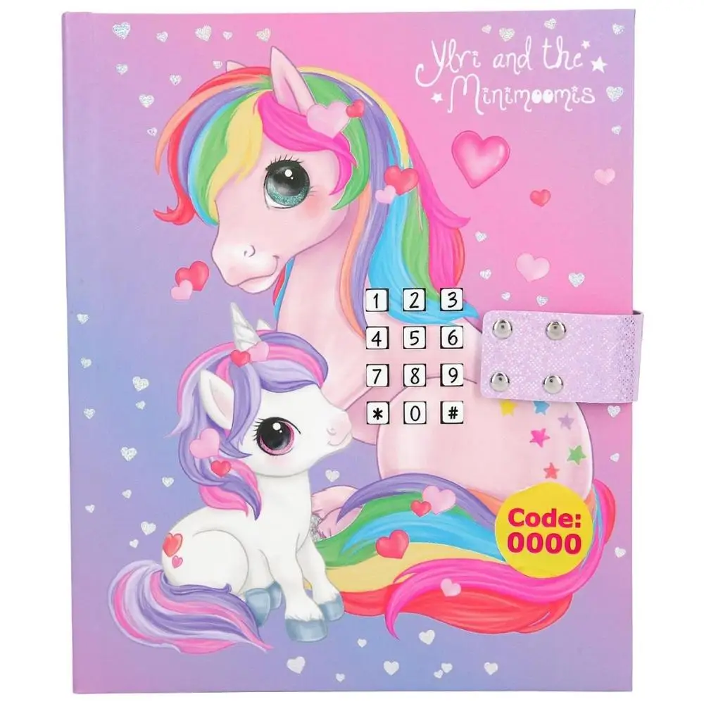 TOP MODEL, diary, with secret code, unicorn, SMART Notebook, secret journal, diaries to write afbeelding