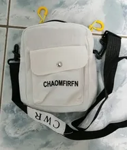 Bolso de hombro de Color puro para mujer, bandolera de lona con cremallera del bolso