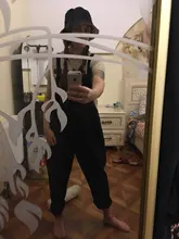 2019 nuevo jersey de mujer mono tirantes mono holgado Oversize señoras Pantalones de bolsillos de mono tanque pantalones de talla grande S-5XL