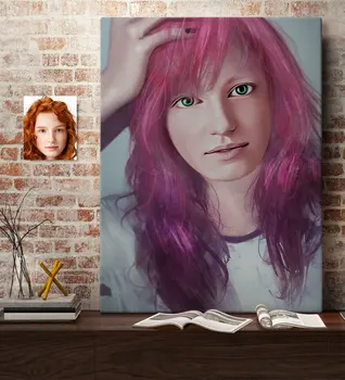 

Personalized Women 'S Artistic Portrait Design Canvas Table 50x70cm-9