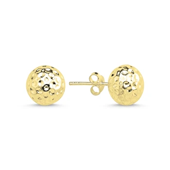 

KUTAYDAN 10mm Forged Ball Earrings 925 Sterling Silver