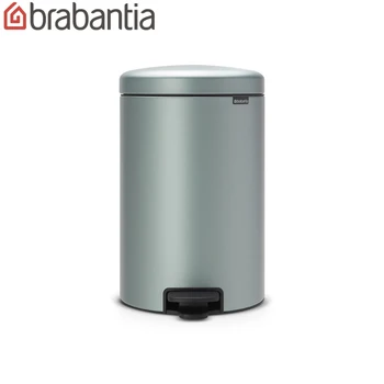 

Бак мусорный Brabantia "NewIcon" с педалью, мятный металлик, 20л. 114120